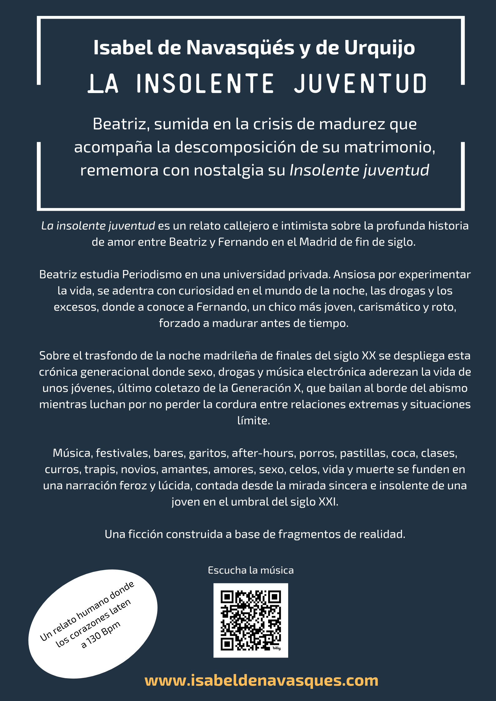 Contraportada de La insolente juventud